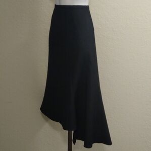 BCBG Max Azria Black Gray Asymmetrical Teens' Skirt Size 4 Small